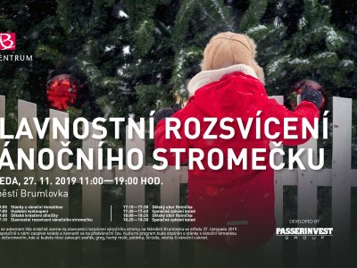 Slavnostní rozsvícení vánočního stromečku na Náměstí Brumlovka - 27. 11. 2019