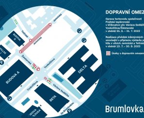 Traffic measures (construction) at Brumlovka during the summer holidays
